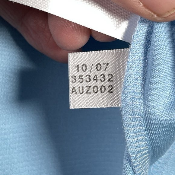 Adidas Womens Athletic T Shirt Size L Blue Short Sleeve Moisture Wicking Workout - Picture 7 of 9